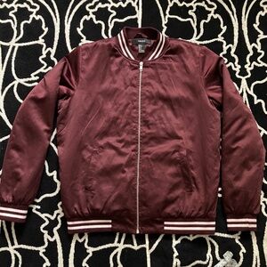 Forever 21 Satin Bomber Jacket